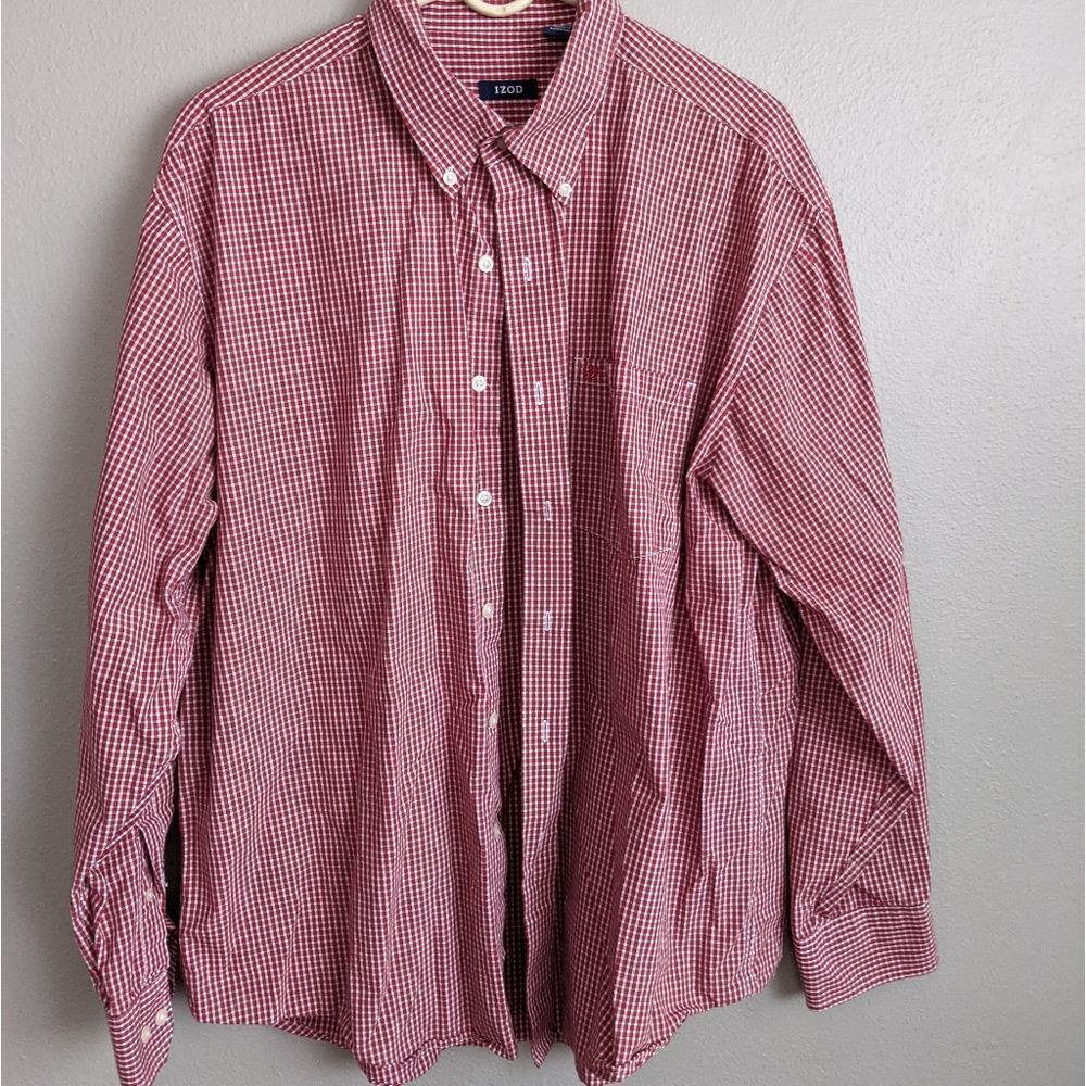 Izod Cotton Button Down Dress Shirt